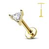 ASTM F136 G23 Titanium Flower Threadless Earring Piercing Petals Leaf Heart Butterfly Pin Daith Conch Push in Labret Stud