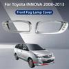 Car Upgrade ABS Chrome Accessories Plated Front Fog Lamp Cover Trim Paste Style For Toyota INNOVA 2008 2009 2010 2012 2013