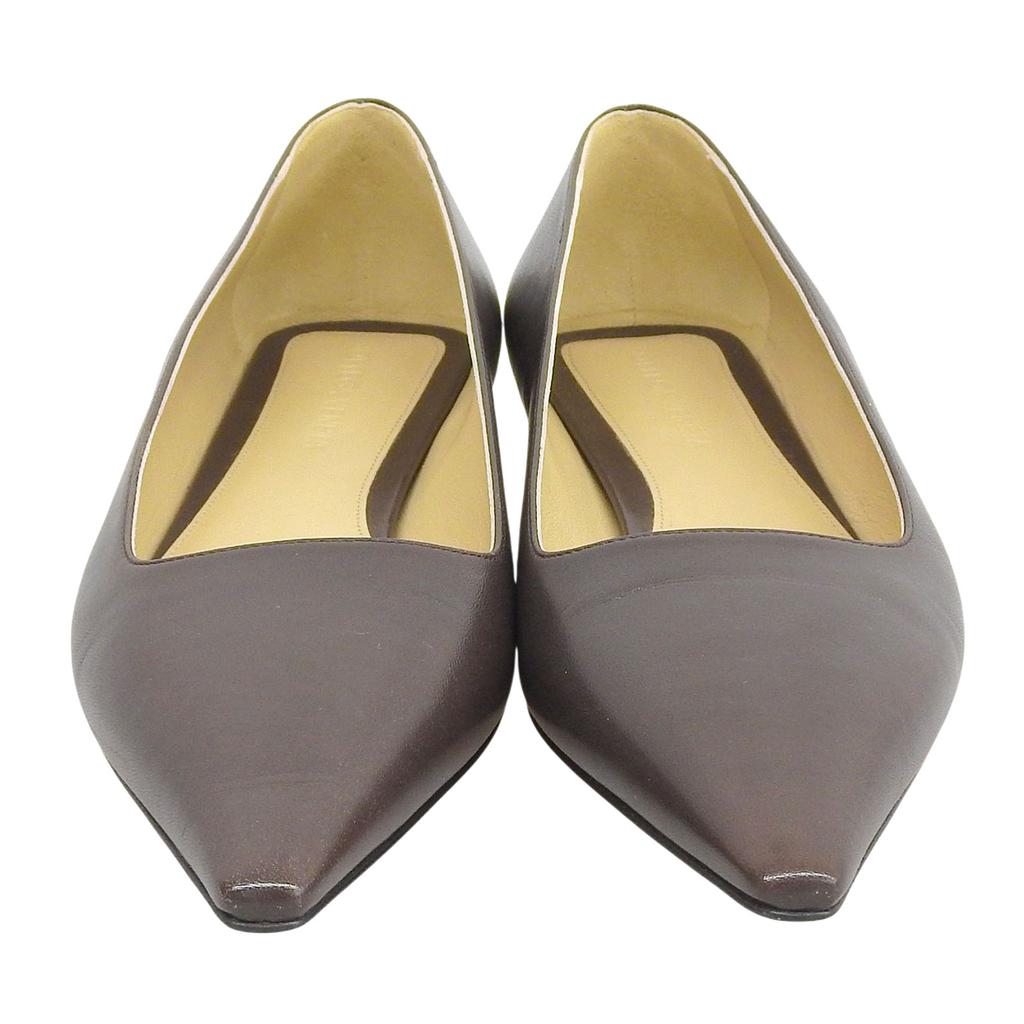 Excellent BOTTEGAVENETA Pumps Dark Brown Leather Women 36.5 Used