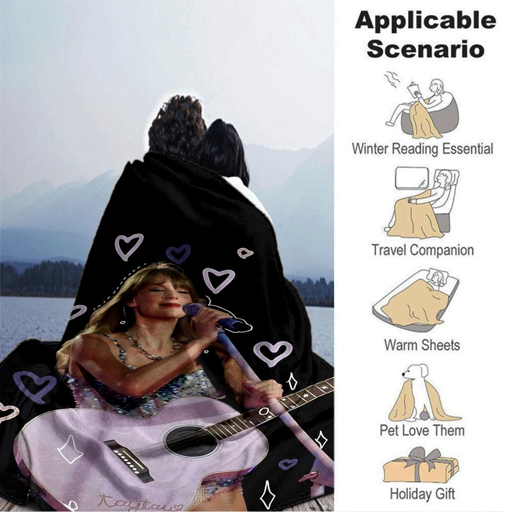 Taylor Swift Live Performance Blanket Soft Throw Blanket For Home Bedroom Bed Sofa Travel Office Solid Christmas Blanket
