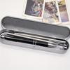 Simple Metal Pencil Holder Sturdy Tin Storage Box Travel-Friendly Stationery Organizer for Pens Pencils Markers School Supplies