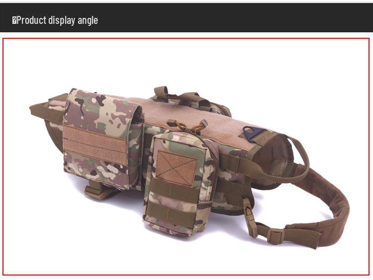 Kamizelka taktyczna dla psów w kamuflażu dla średnich i dużych psów – nylonowy kombinezon do użytku na zewnątrz