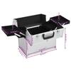 Cosmetic Case 38 X 23 X 34 Cm Silver Aluminum