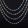 1Meter Macarron Crystal Cuboid Cube Beads Copper Chains Necklaces Bracelets Chain DIY Cloth Keychain Accessories Jewelry Making