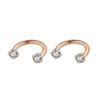 2Pcs 6/8/10/12mm Stainless Steel Zircon Piercings Earrings Horseshoe Ring Piercing Nose Ear Belly Rings Body Jewelry For Women