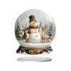 Elk Snowman Christmas Scene Ornaments 2D Flat Santa Claus Statue Ornaments  Gifts