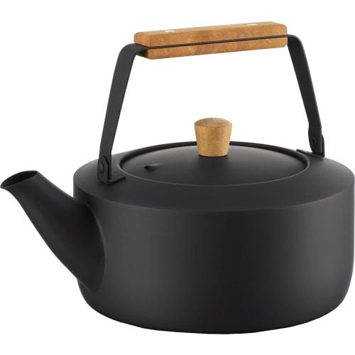 Miyazaki Seisakusho Tea Kettle (Large), 2.0L, Induction Compatible, Black Kettle CHA-12