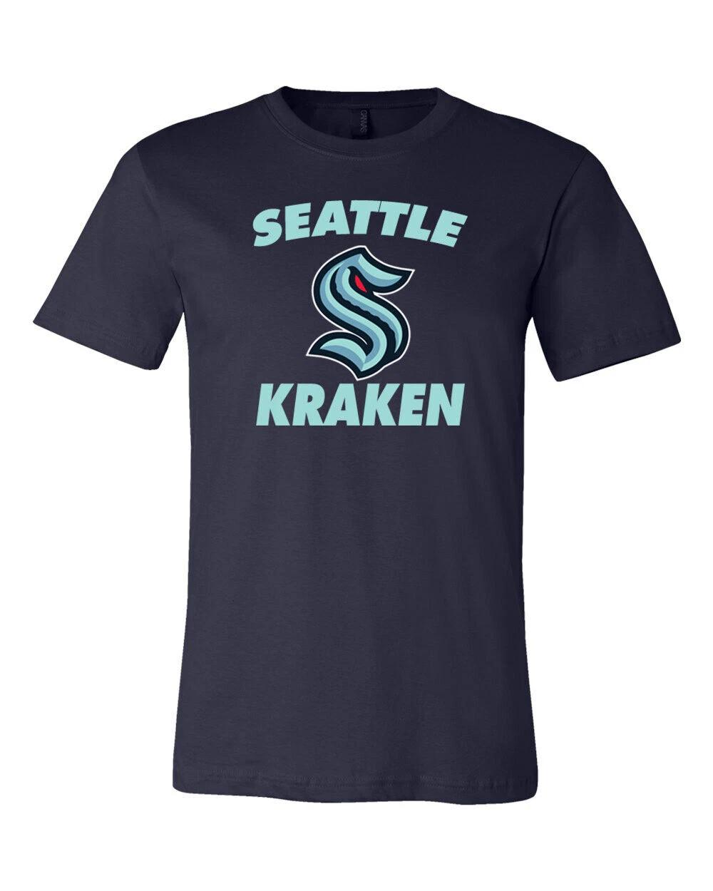 

Seattle Kraken Arch Logo T-shirt 6 Sizes S-5XL!!!! L