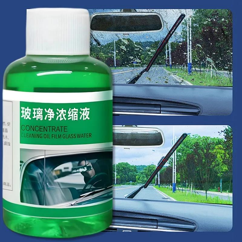 2pcs/set Car Glass Oil Film Remover Concentrated Windshield Cleaner Quick Cleaning Liquid Automobile Glass Coating Maintenance