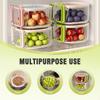 Fruit Strainer Container With Lid,New Multifunctional Vegetable Washer,Portable Storage Container For Kitchen Scene,Handle For Home Users