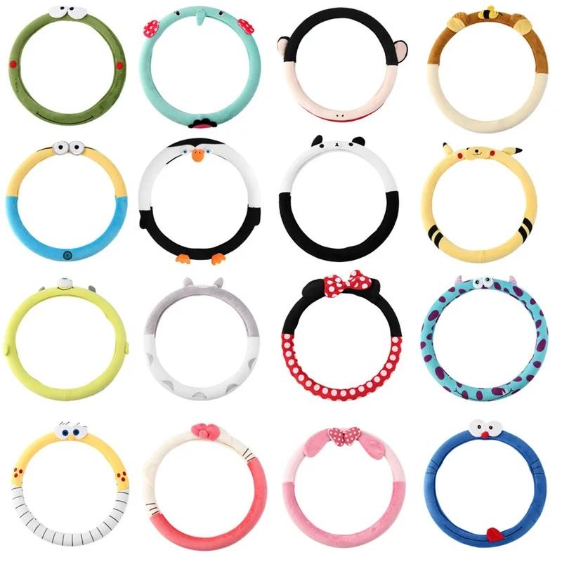Auto Styling Schleife Auto Lenkradbezug niedlich Cartoon Universal Innenzubehör Set Frau/Mann 16 Designs Autoabdeckungen heiß neu