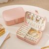 Large Capacity PU Travel Jewelry Storage Box for Earrings & Necklaces