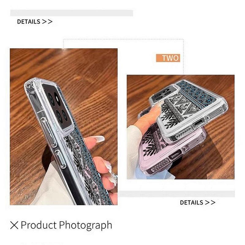 Komplexes Muster Transparente Hülle für Xiaomi 14T 13T Pro Redmi Poco X6 Pro M6 X5 Note 14 Pro 13 12 11 Weiches Silikon Stoßfest Klar Schlanke Handyhülle