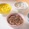 Raised Pet Slow Feeder Bowl, Ceramic Slow Down Eating Food Bowl, Anti Vomiting Food Dish for Small Medium Dogs & Cats