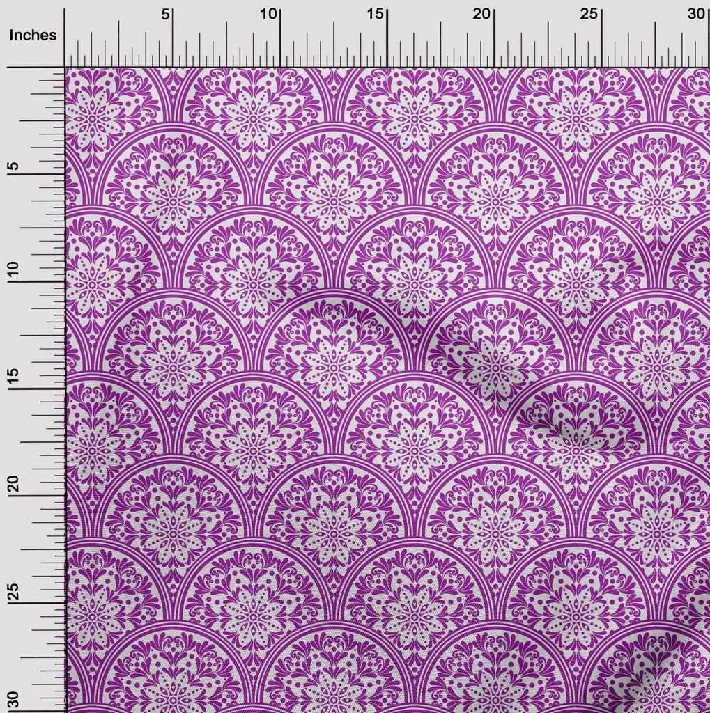 oneOone Cotton Flex Brown Fabric Floral Craft Projects Decor Fabric Printed By The Yard 40 Inch