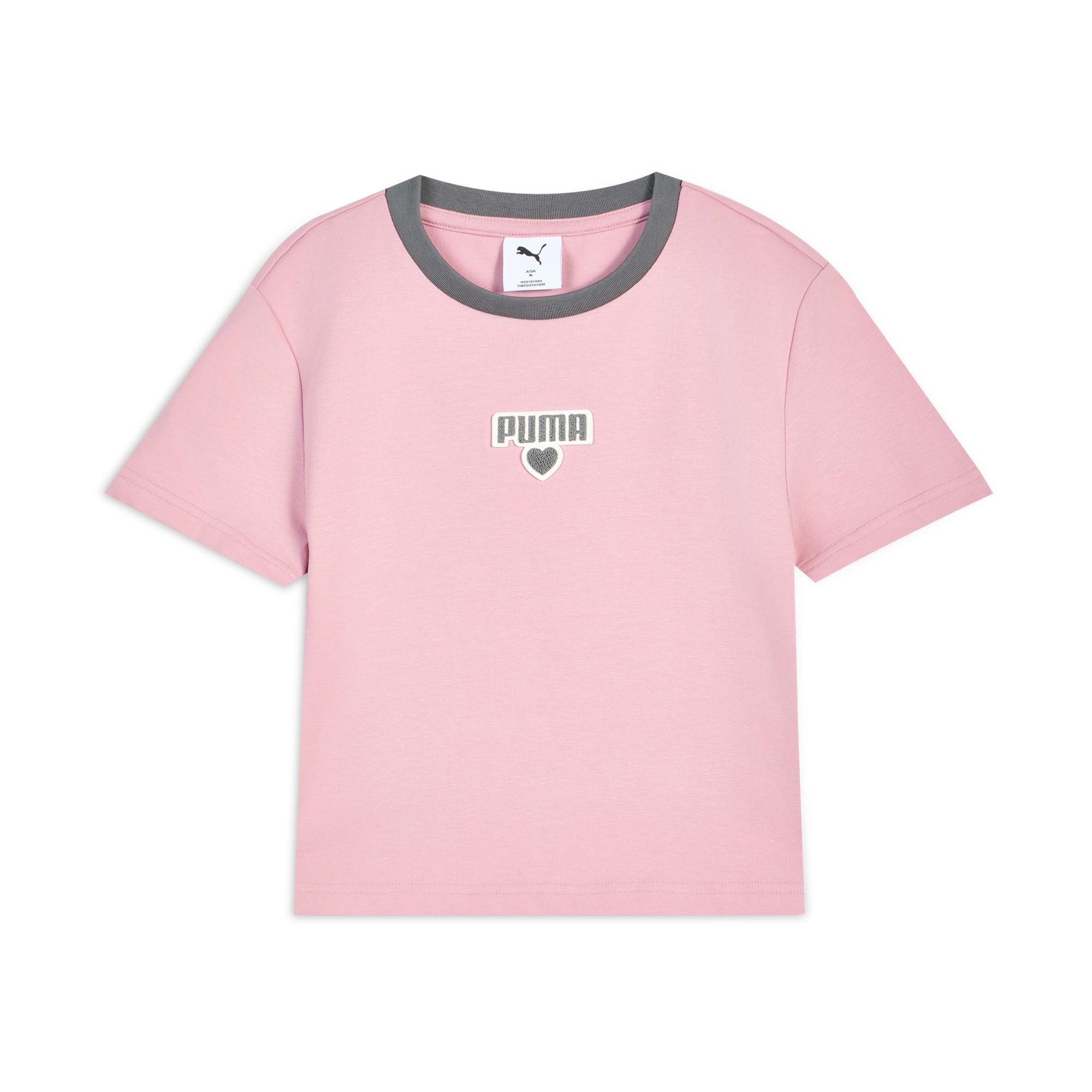 Puma Retro Slim Fit Short Sleeve Crew Neck Casual T-Shirt Women tops 695498-73 M