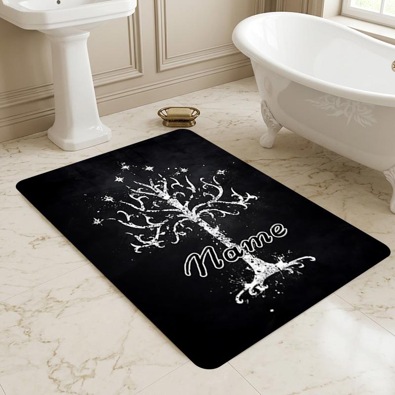 Custom Name Flame Courage Living Room Non-Slip Area Rug Soft Carpet for Bedroom Kids Playroom Sofa Office Home Decor Doormat