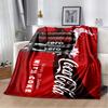 Coca-Cola Logo Flannel Blanket, Soft Throw Blanket for Bedroom