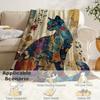 Cute Cozy Cat Theme Blanket Soft Lightweight Warm All Seasons Throw for Bed Sofa Office Camping Travel Gift