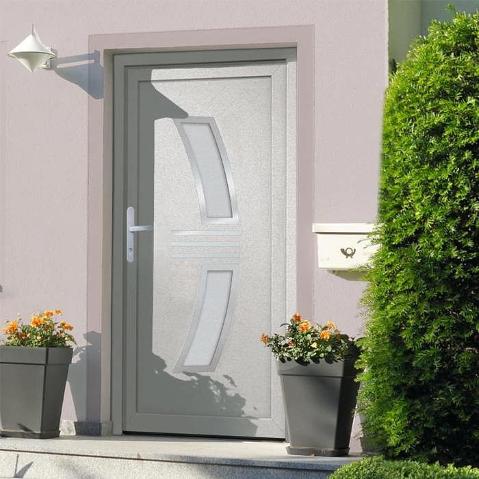 VidaXL Porte d'entrée Blanc 108x208 cm PVC 3187925