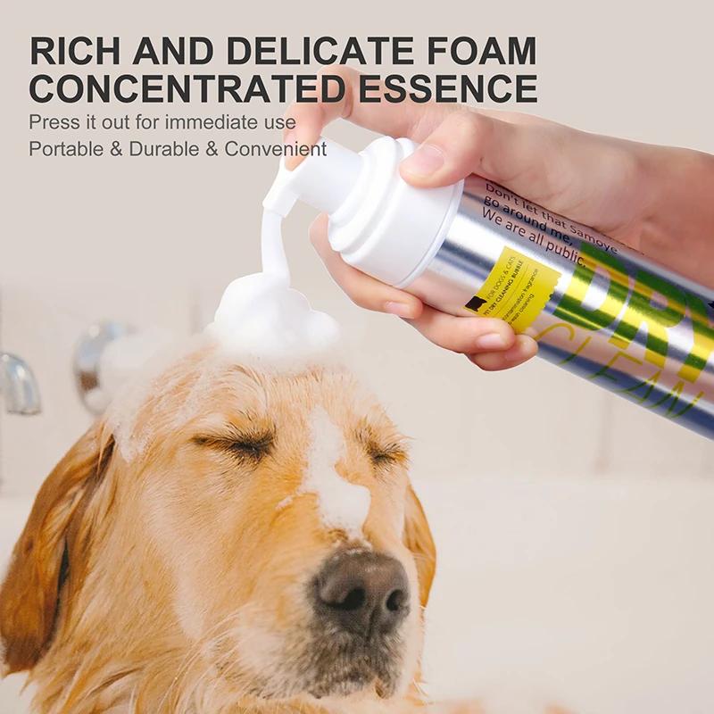 111ML Pet Dry Cleaning Foam Without Rins Dog Cat Puppy Shower Gel Supp Shampoo Deodorant Sterilization Leave Scent Pet Supplie