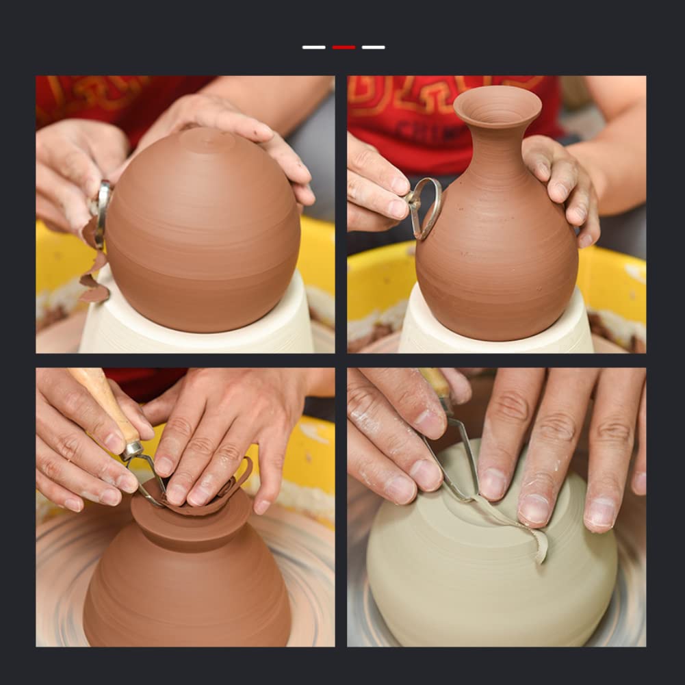 Atyhao Set of Sculpting Pottery Clay DIY Wax Pottery Shaper Sculpting Clay Sculpting Modeling Pottery Clay Craft DIY Handmade Clay Sculpting Tool Set