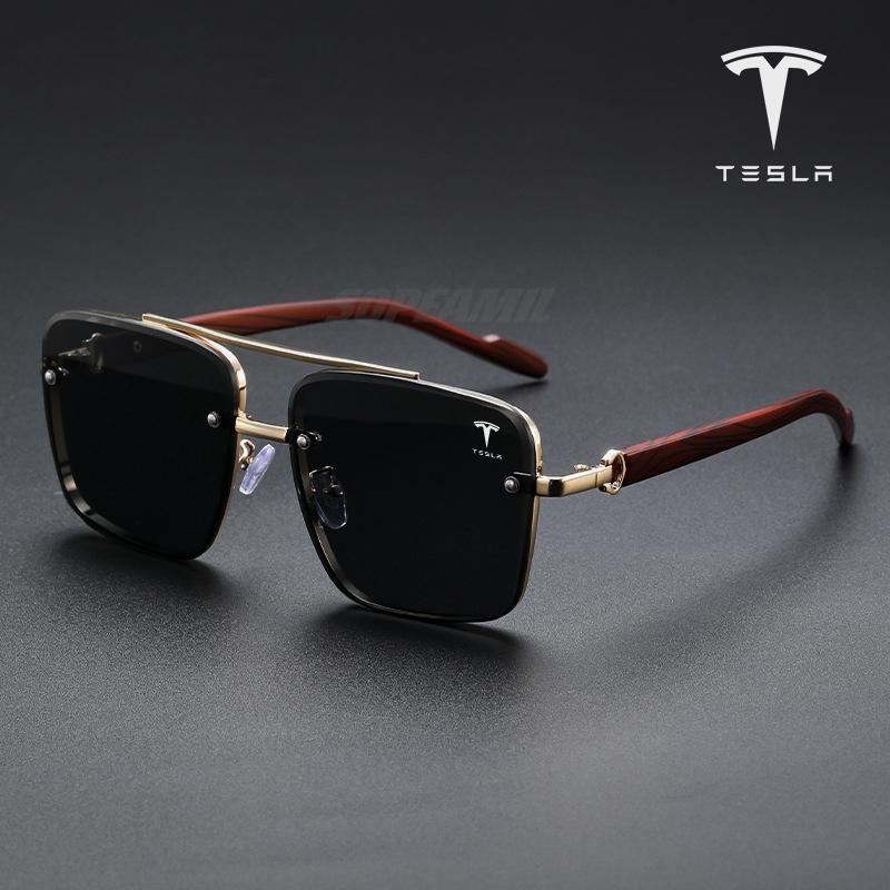 Pour Tesla Model 3 Model Y Model S Model X Cybertruck Voiture Lunettes de Soleil Mode Haut de Gamme Hommes Femmes Protection UV Lunettes de Conduite