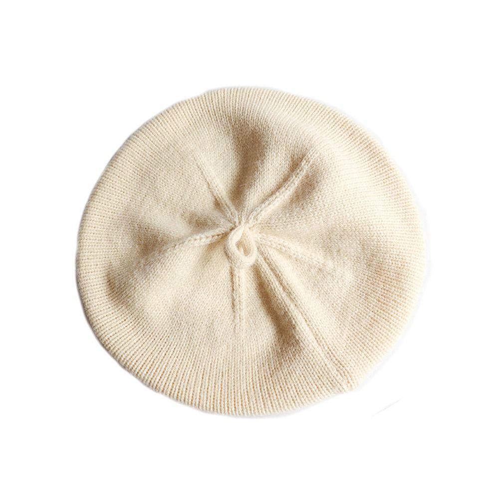 Artist Painter Bonnet Children Warm Beret Knitted Baby Beret Hat Vintage Princess Cap Girls
