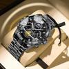 Binbang BINBOND Men's Luminous Waterproof Quartz Flywheel Watch - Genuine Business and Student Style, High-End Design.