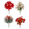 Dekorative Blomsterplanter til Indflyttergaver 23 Stk Kunstige Julestjerner, Livagtig Blomsterarrangement Hjemmekontor Bryllup Falsk Spisebord