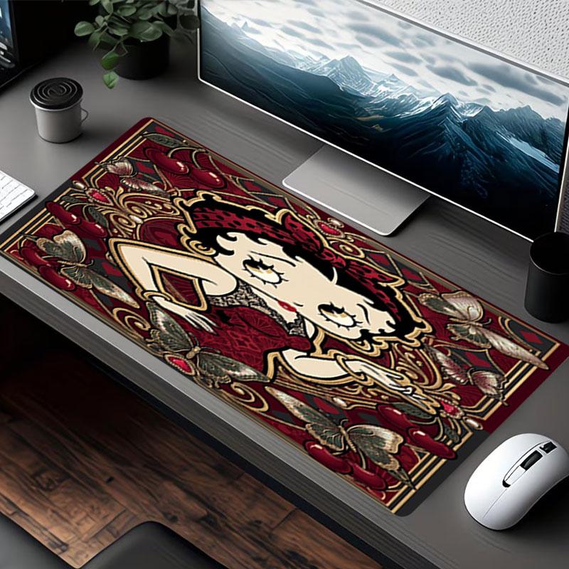 Betty Boop Print Mouse Pad, for Keyboard Pad Laptop PC Mat for Office Home Use, Desk Decor, Perfect Birthday Gift for Gamers