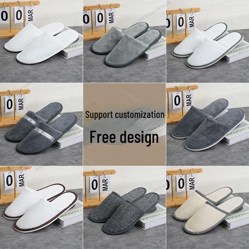Coral Fleece Non-Slip Slippers for Hotels and Homestays