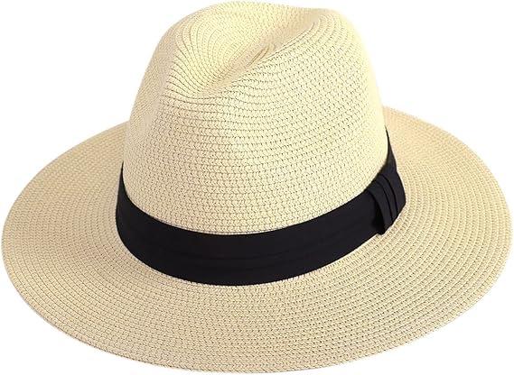 Spring Summer Ladies Panama Straw Hat Vintage British Japanese Hat Sun Hat Women's Summer Sun Hat Sun Protection
