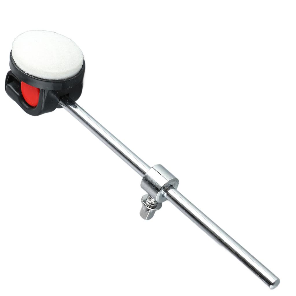 Drum Beater Hammer Metal Handle Round White Felt Head Perfect Sound Bass Drum Beater Percussion Hammer