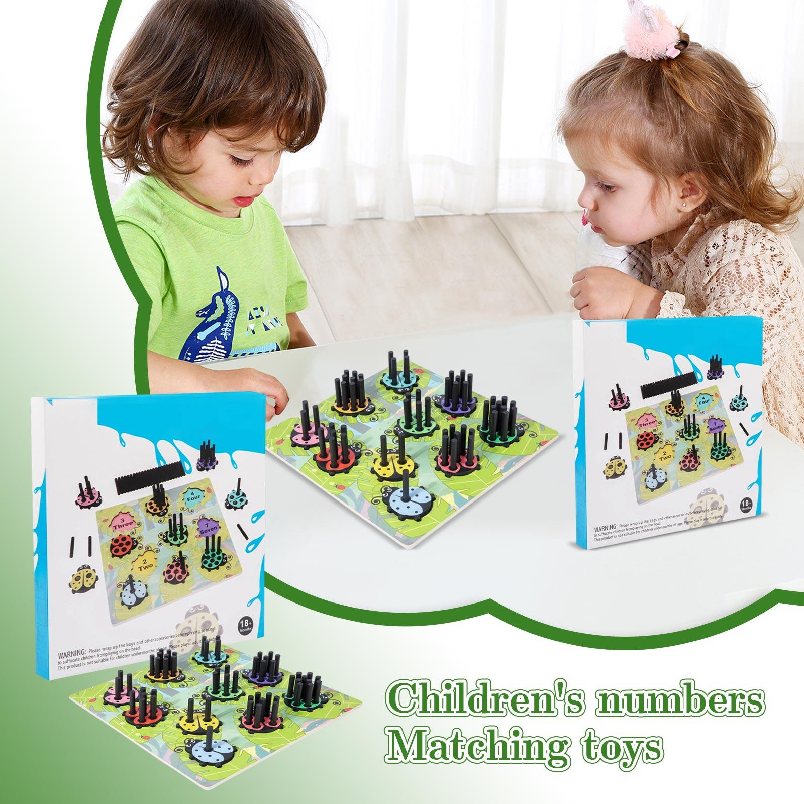 

Kids Number Peg Matching Toy – Early Math Learning Set With Color , Fine Motor Skills Activity, Educational Counting Toy For Toddlers One Size