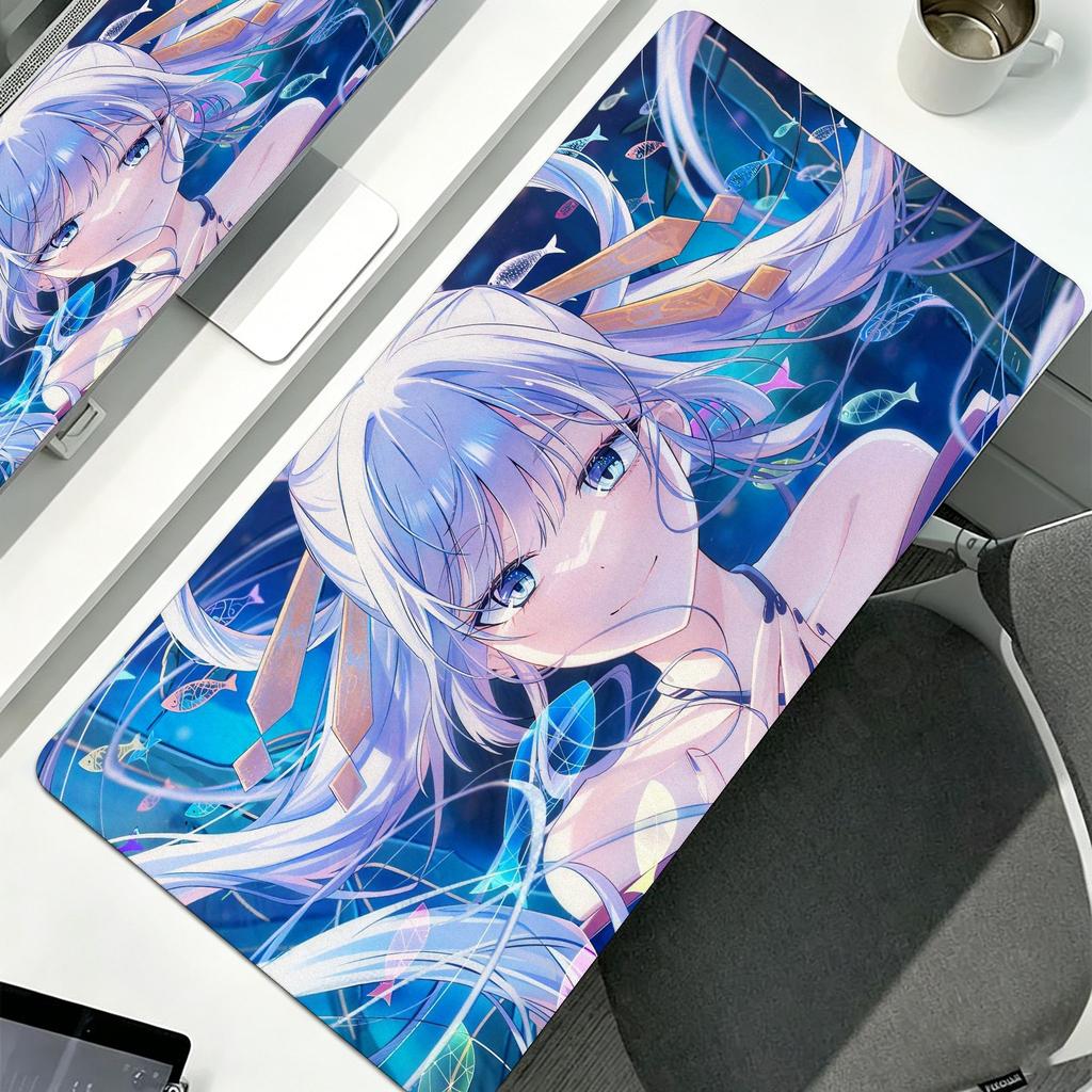 Anime Cosmic Princess Kaguya Mouse Pad Large Computer Mousepad Office Pc Gamer Nonslip Rubber Keyboard Deskmat