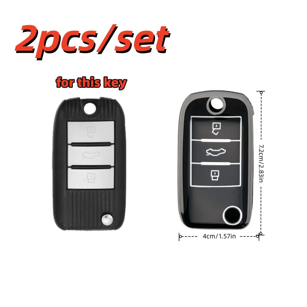2Pcs Car Key Case Covers For Roewe Rx5 Mg3 Mg5 Mg6 Mg7 Mg Zs Gt Gs 350 360 750 W5 Remote Key Protector