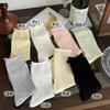 Gray Socks Summer Thin Curling Tube Socks Cotton Mesh Stockings Ballet Style Stacking Socks Summer