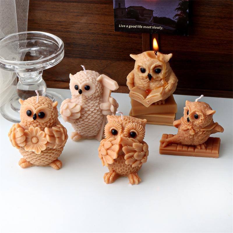 3D Owl Silicone Candle Mold DIY Cartoon Animal Soap Aromatherapy Plaster Resin Making Tools Home Decoration Crafts