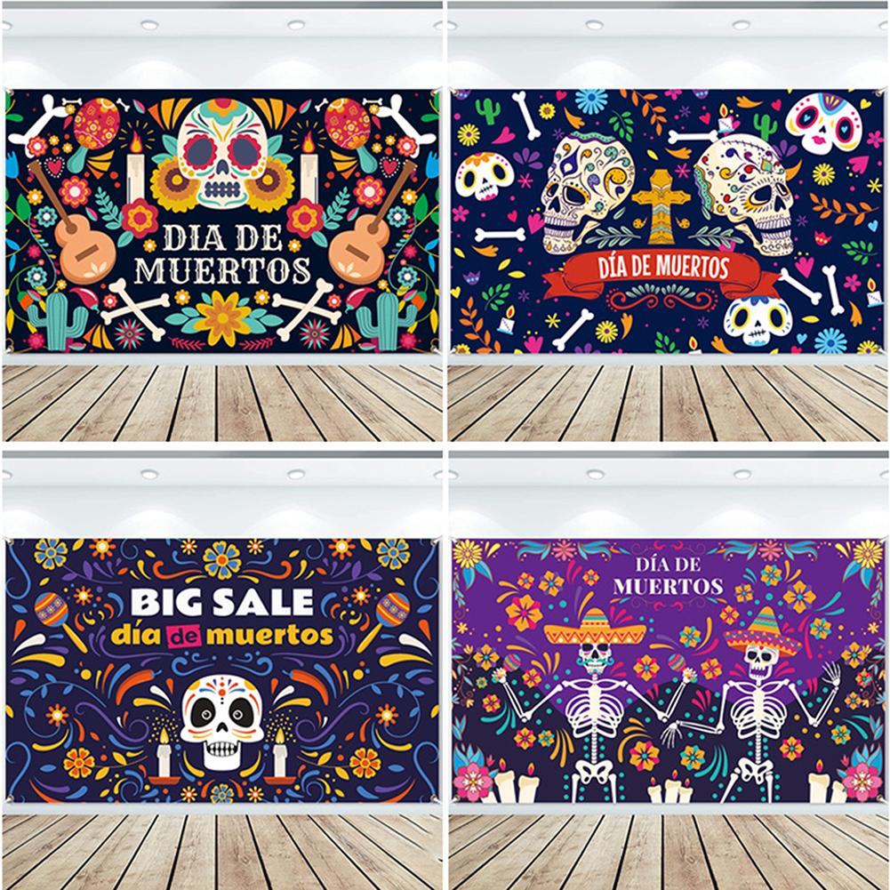 Dekorativní bannery s potiskem lebky Extra velké látkové fotografické bannery pro festivalový svátek