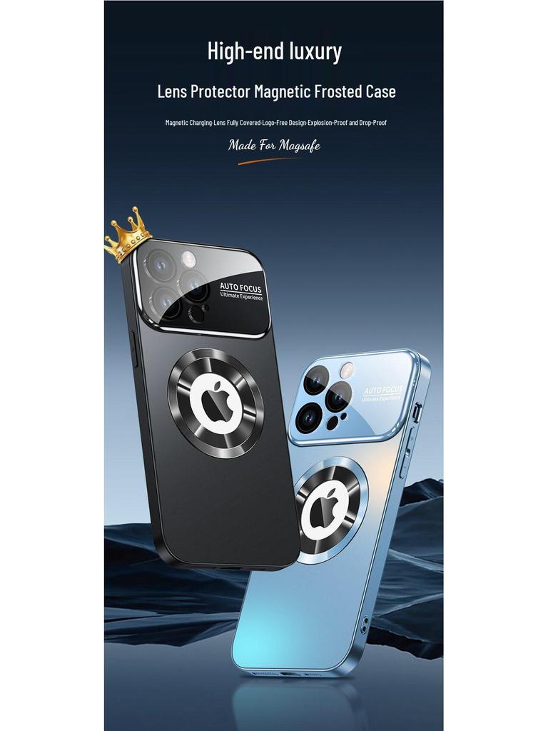 Applicable Apple 17 ProMax Full Coverage Magnetic Matte Protective Phone Case