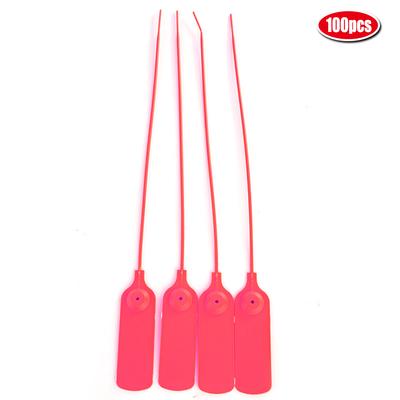 100Pcs 30cm Plastic Disposable Zip Ties Self Locking Tie Suitcase Shoes Bag Label Tag (Red)