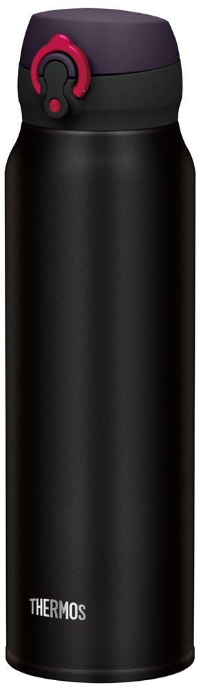 

Thermos Water Bottle Vacuum Insulated Portable Mug Open Matte Black MTBK [One-Touch Type] 0.75L JNL-752
