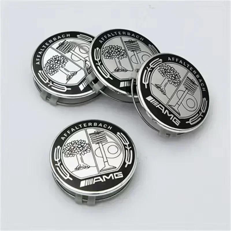 4 Pieces/Set 75mm For Mercedes Benz AMG W203 W206 W220 W205 W211 W212 Car Wheel Center Hub Caps Benz Emblem Tire Rim Covers CD2