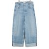 Citizens of humanity 2053B-3041 AYLA Blue Cotton Baggy Cuff Crop Denim Pants Bottoms 27 blueUsed