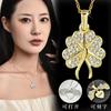 Factory Turkish Style Creative Can Open Clover Pendant Necklace Trend Love Wings Can Be Engraved Collarbone Women
