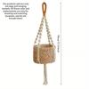 1Pc DIY Nordic Style Hand Woven Cotton Rope Hanging Basket Flower Pot Net Pocket Wall Hanging Decoration Home Decor