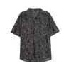 Men's Vintage Botanical Print Short Sleeve Shirt Oversized Camp Collar Blouse Casual Summer Button Down Top
