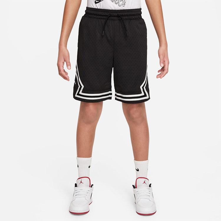 Jordan Logo Print Striped Casual Sports Shorts For Kids Kids Bottoms Black DR8097-010
