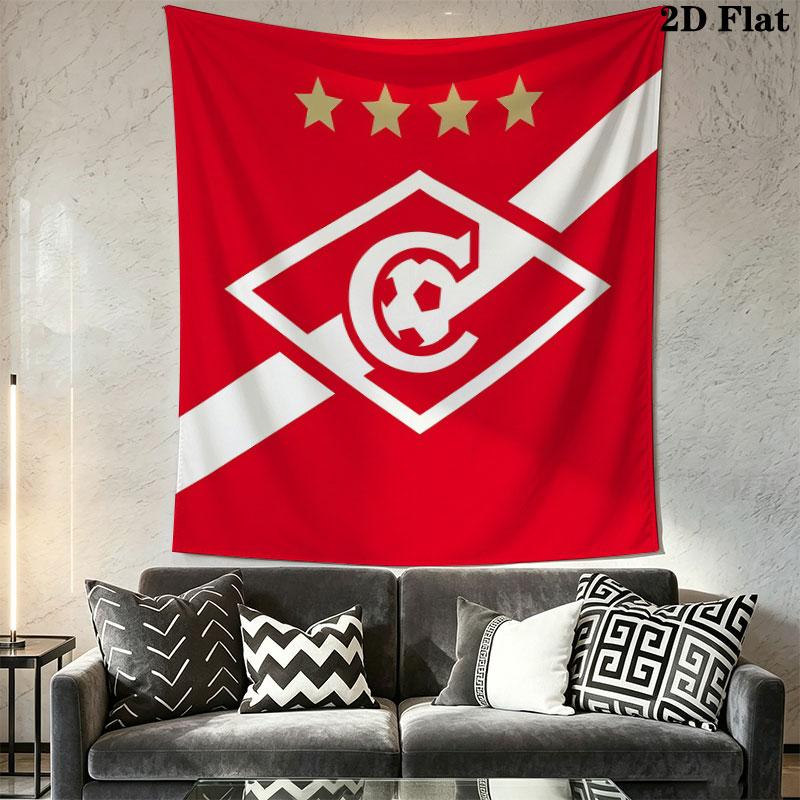Spartak Moscow Surge Wall Hanging Printed Fabric Blanket Decorative Tapestries for Bedroom Living Room Home Decor